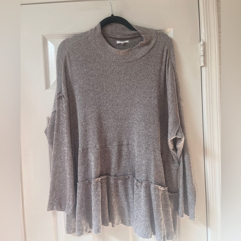 Maurices Heather Brown Knit Top